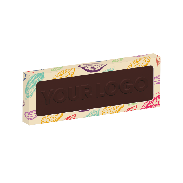 Eco Window Box – 12 Baton Bar – Vegan Dark Chocolate – 3D Branding