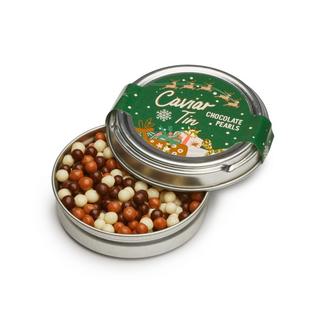 Winter Collection `25 – Caviar Tin – Chocolate Pearls